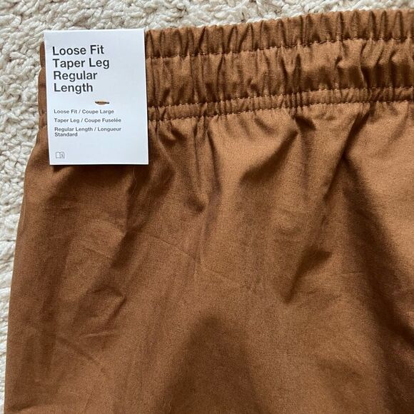 Nike Club Woven Tapered Leg Pants Brown Loose Fit - Picture 9 of 13